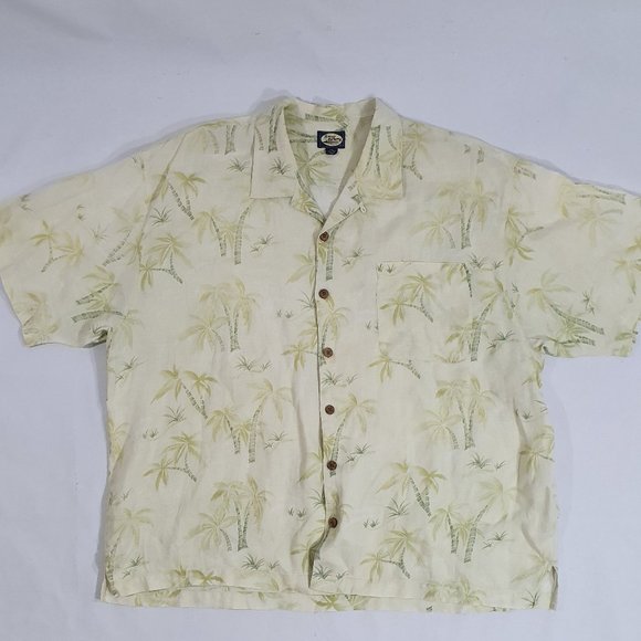 Tommy Bahama Short Sleeve Button Down Palm Tree - Picture 1 of 3